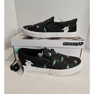 Star Wars Mandalorian‎ Men's Size 11 Black Slip-On sneaker Shoe Ground Up50
